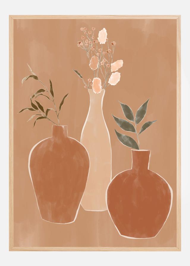 Set of Flower Vases Poster