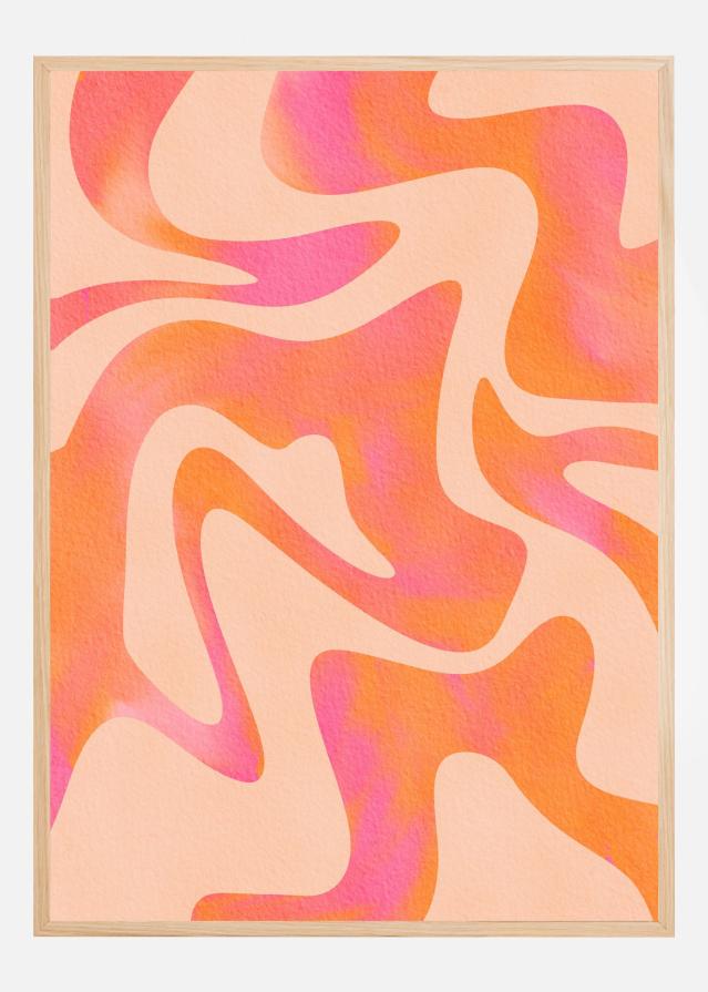 Abstract Wave - Peach Fuzz Poster