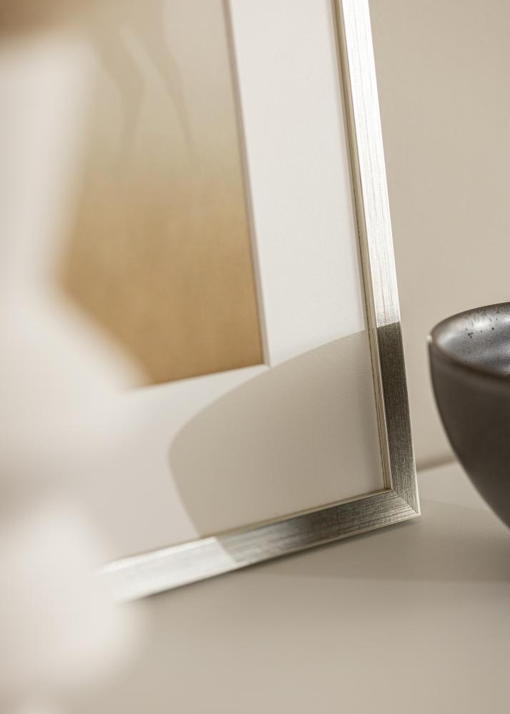 Cornice Edsbyn Argento 40x45 cm - passe-partout Bianco 11x13 inches