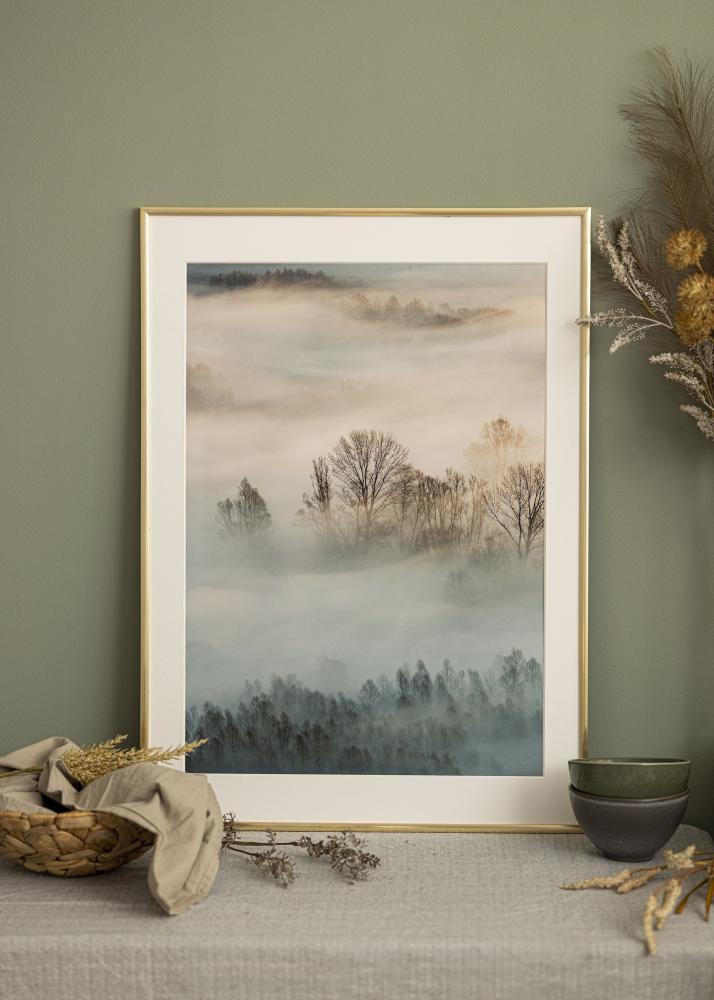 Cornice New Lifestyle Oro 20x20 cm - passe-partout Bianco 15x15 cm