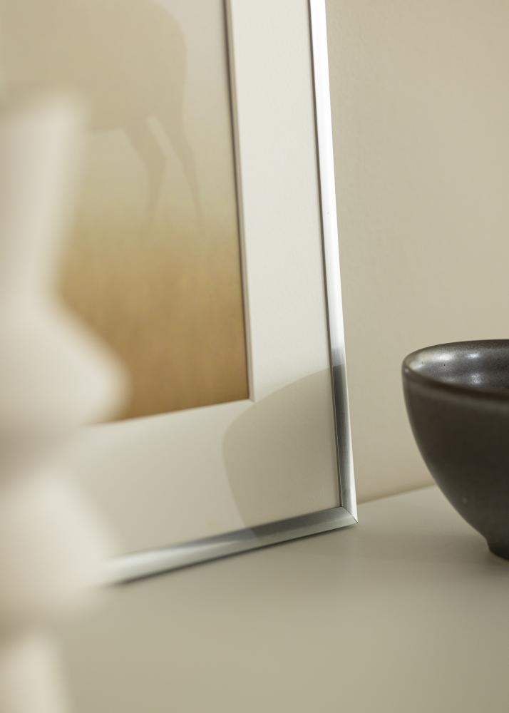 Cornice New Lifestyle Argento 10x18 cm - passe-partout Bianco 8x10 cm