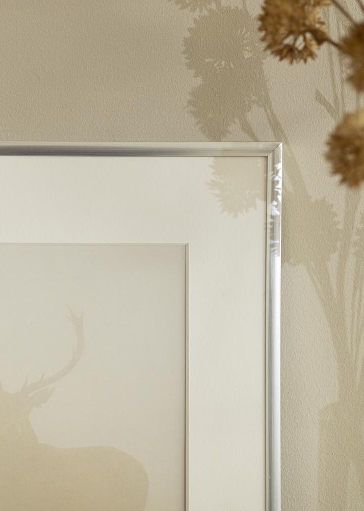 Cornice New Lifestyle Argento 10x18 cm - passe-partout Bianco 8x10 cm