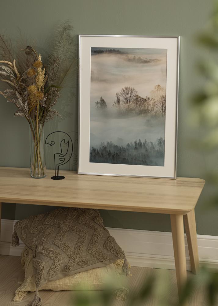 Cornice New Lifestyle Argento 10x18 cm - passe-partout Bianco 8x10 cm