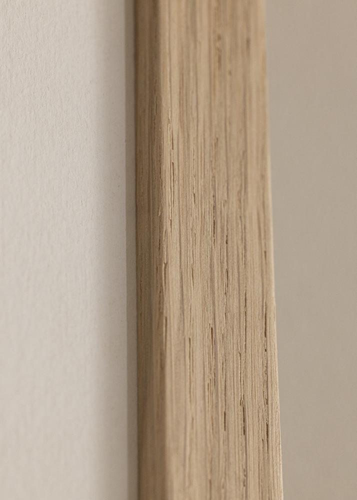Cornice quercia legna 68x98 cm - passe-partout Bianco 56x76 cm