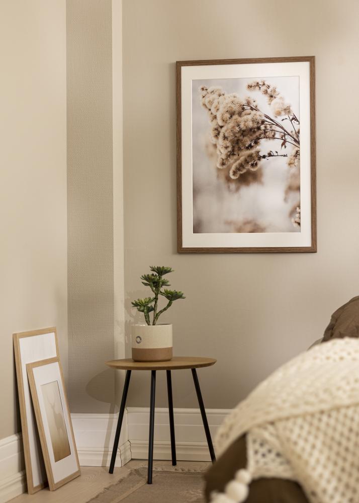 Cornice Stilren freddo marrone 50x70 cm - passe-partout Bianco 15x23 inches