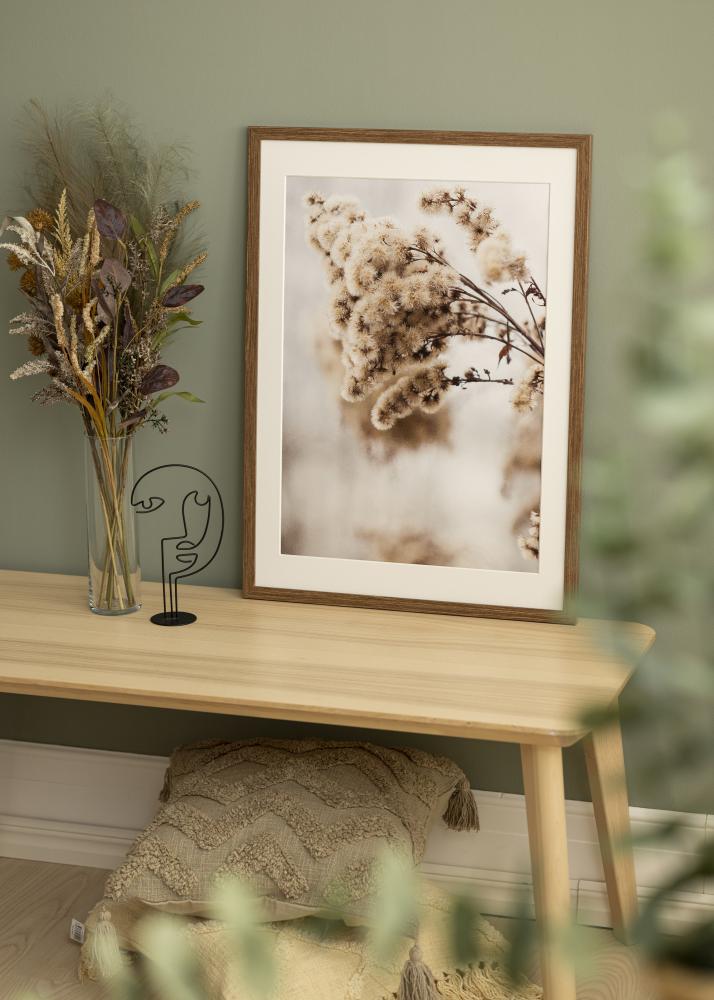 Cornice Stilren freddo marrone 50x70 cm - passe-partout Bianco 15x23 inches