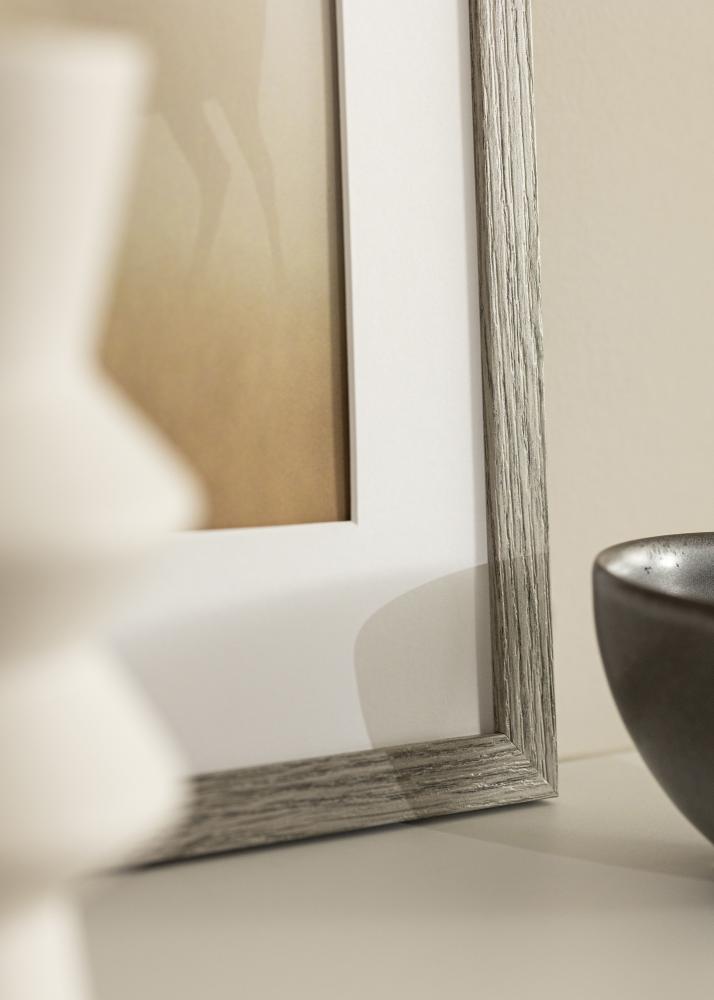 Cornice Stilren grigio quercia 40x50 cm - passe-partout Bianco 27,5x37 cm