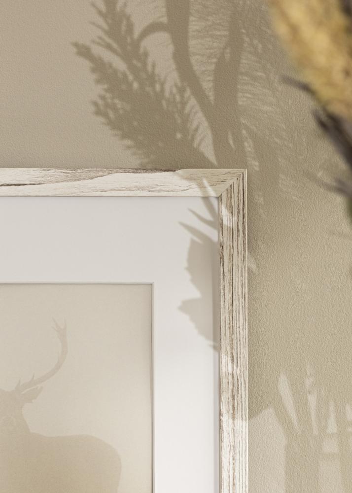 Cornice Stilren Vintage bianco 70x100 cm - passe-partout Bianco 62x93 cm