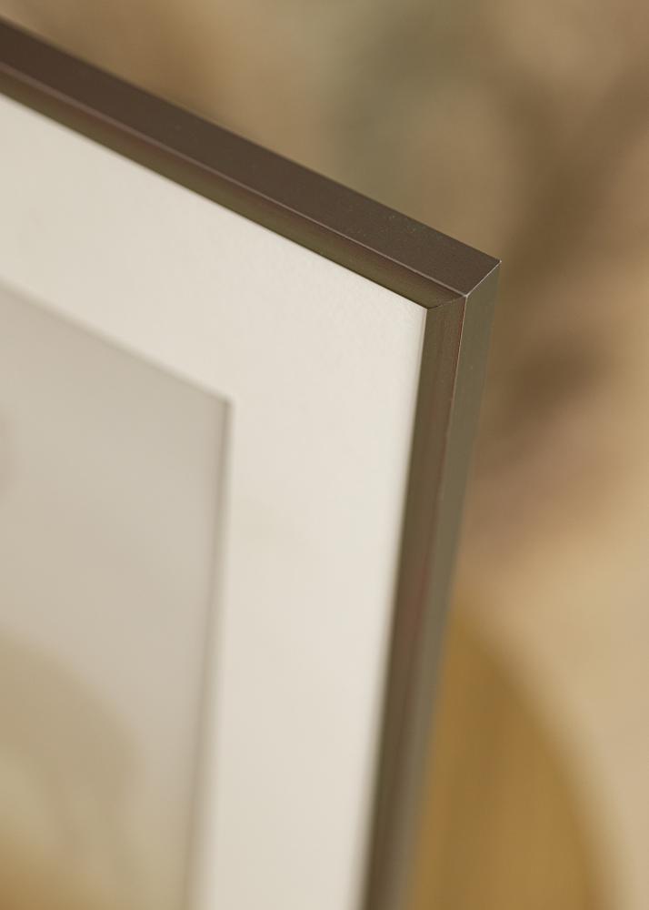 Cornice New Lifestyle Acciaio 10x18 cm - passe-partout Bianco 8x10 cm