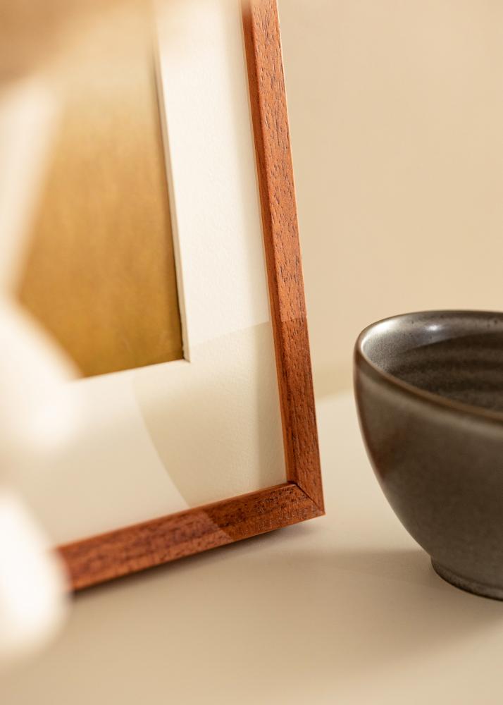 Cornice Ares Ciliegia 50x70 cm - passe-partout Bianco 16x23 inches