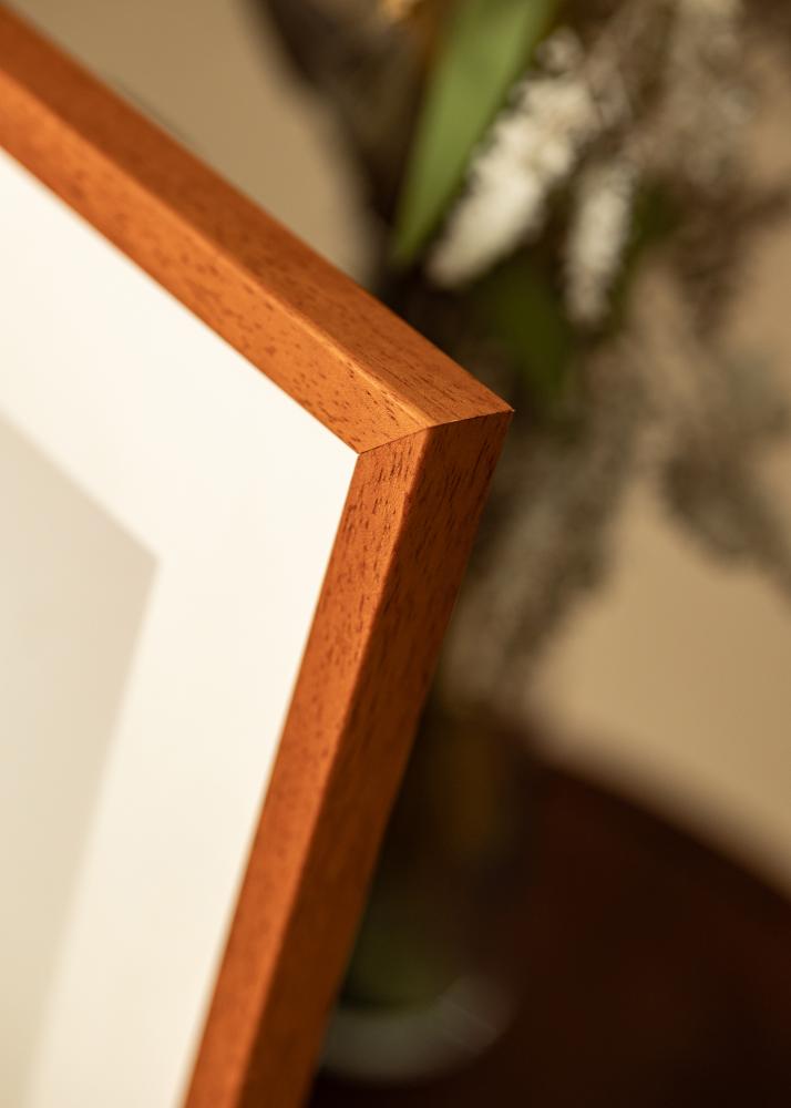 Cornice Ares Ciliegia 50x70 cm - passe-partout Bianco 16x23 inches