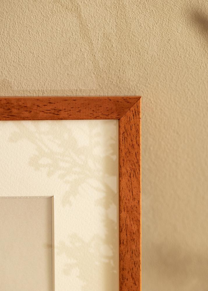 Cornice Ares Ciliegia 50x70 cm - passe-partout Bianco 16x23 inches