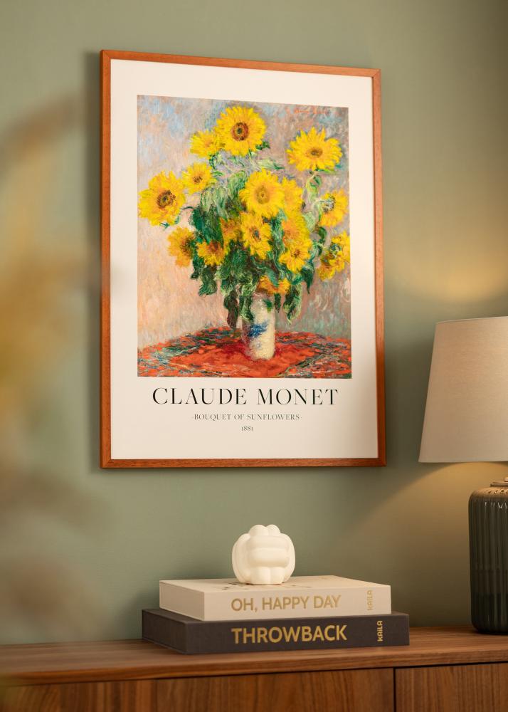 Cornice Ares Ciliegia 50x70 cm - passe-partout Bianco 16x23 inches