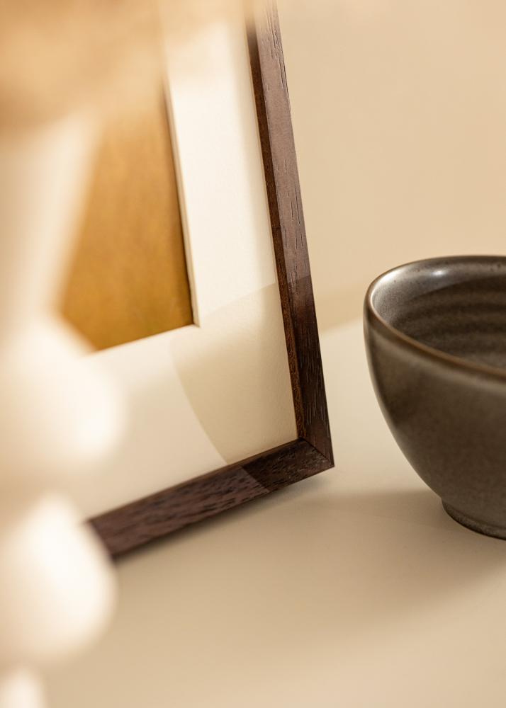 Cornice Ares Teak 28x35 cm - passe-partout Bianco 7x10 inches