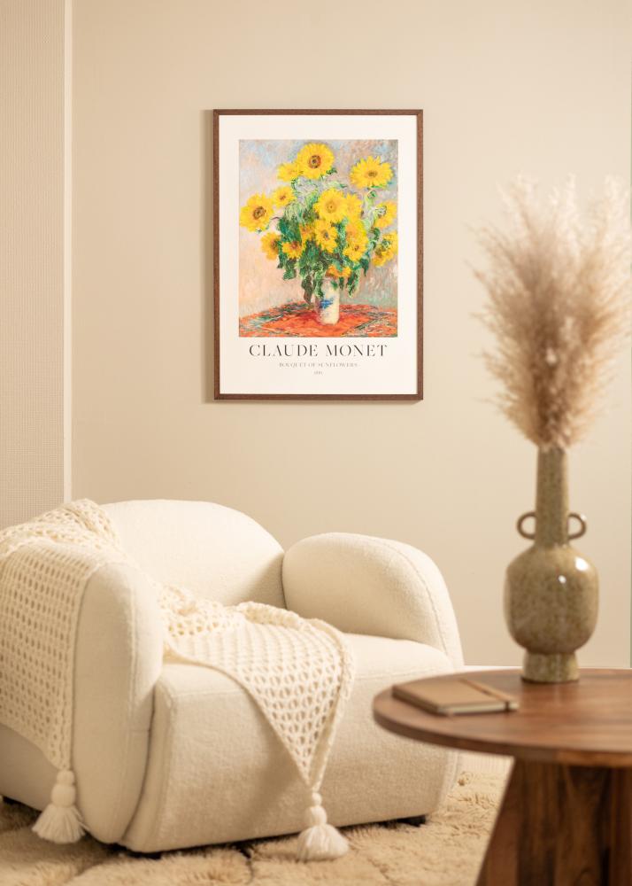 Cornice Ares Teak 28x35 cm - passe-partout Bianco 7x10 inches