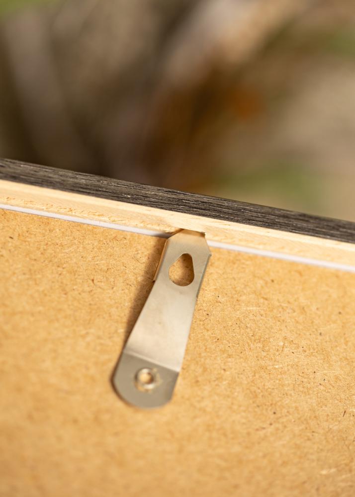 Cornice Ares quercia Grigio 50x65 cm - passe-partout Bianco 15x22 inches