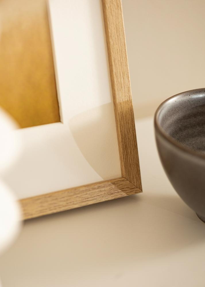 Cornice Ares Naturale Quercia 50x70 cm - passe-partout Bianco 15x23 inches