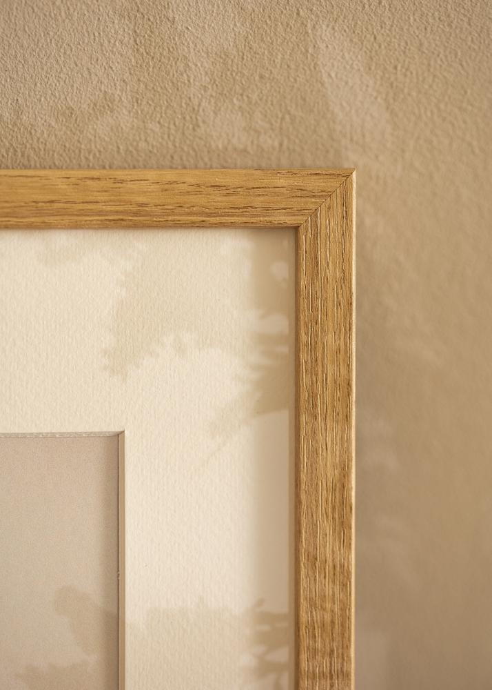 Cornice Ares Naturale Quercia 50x70 cm - passe-partout Bianco 15x23 inches