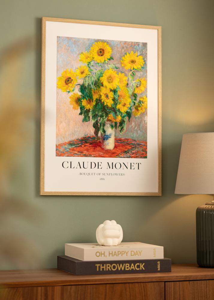 Cornice Ares Naturale Quercia 50x70 cm - passe-partout Bianco 15x23 inches