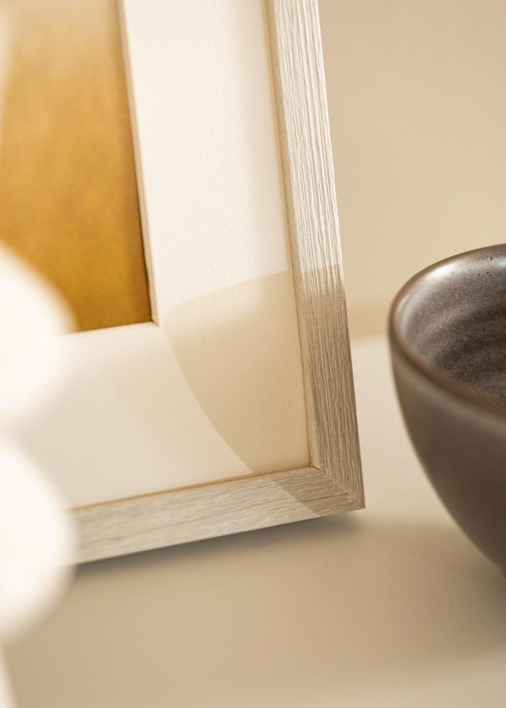 Cornice Ares Bianco Quercia 40x50 cm - passe-partout Bianco 12x15 inches