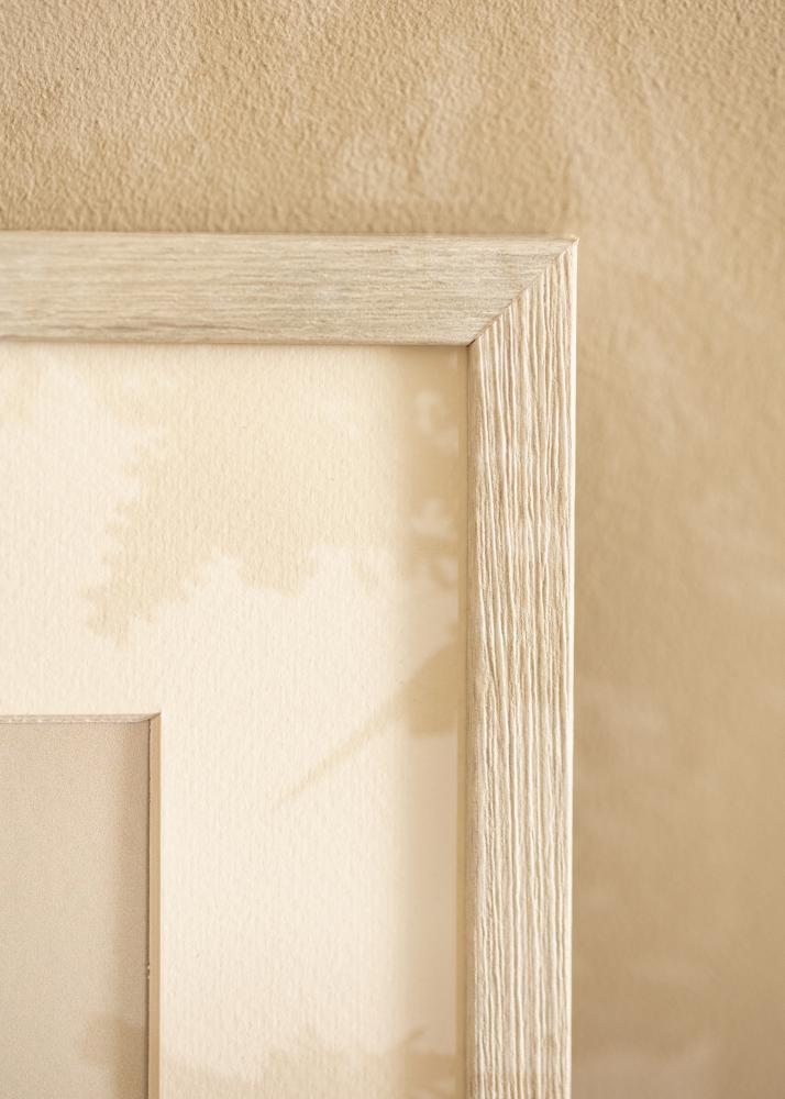 Cornice Ares Bianco Quercia 40x50 cm - passe-partout Bianco 12x15 inches