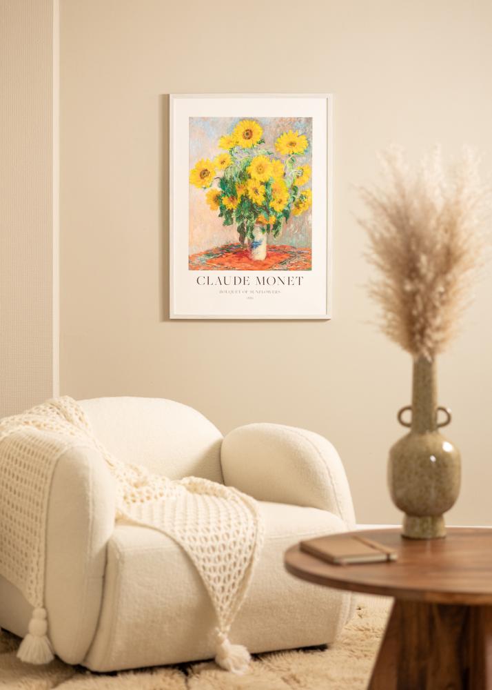 Cornice Ares Bianco Quercia 40x50 cm - passe-partout Bianco 12x15 inches