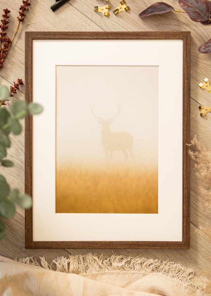 Cornice Ares Noce 30x30 cm - passe-partout Bianco 20x20 cm