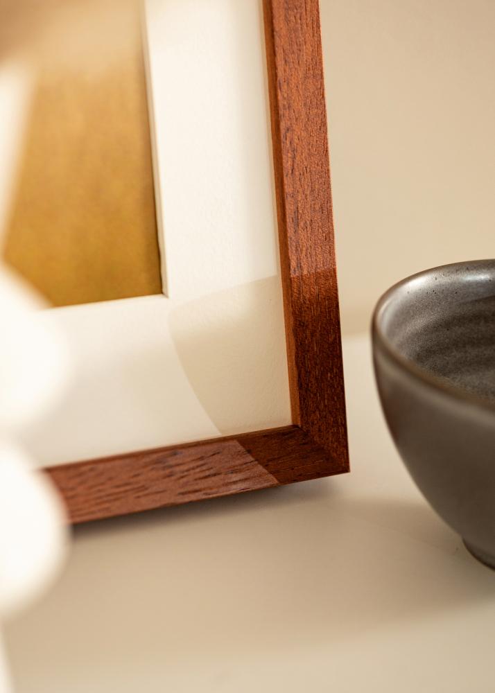 Cornice Hermes Ciliegia 42x59,4 cm - passe-partout Bianco 25x38 cm