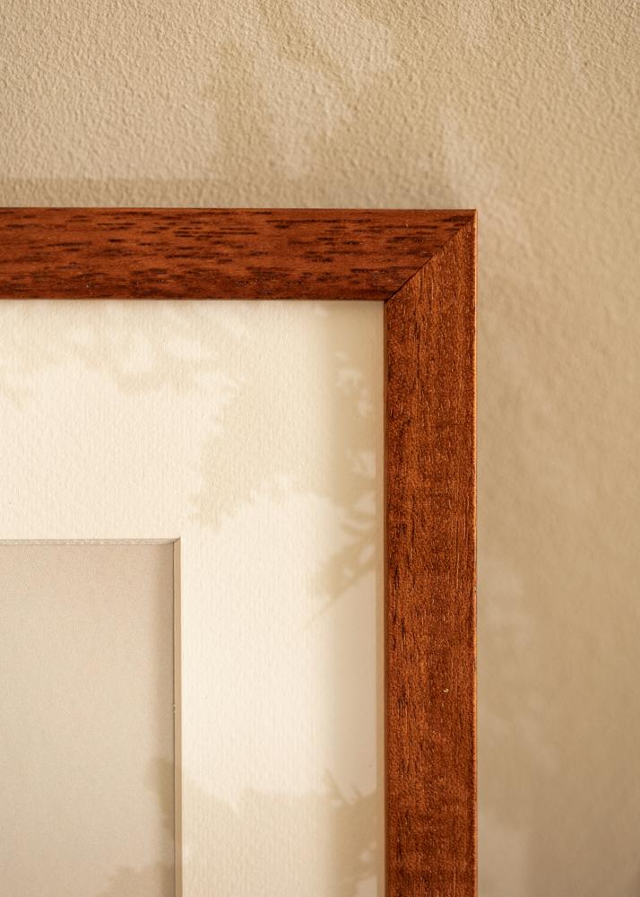 Cornice Hermes Ciliegia 42x59,4 cm - passe-partout Bianco 25x38 cm