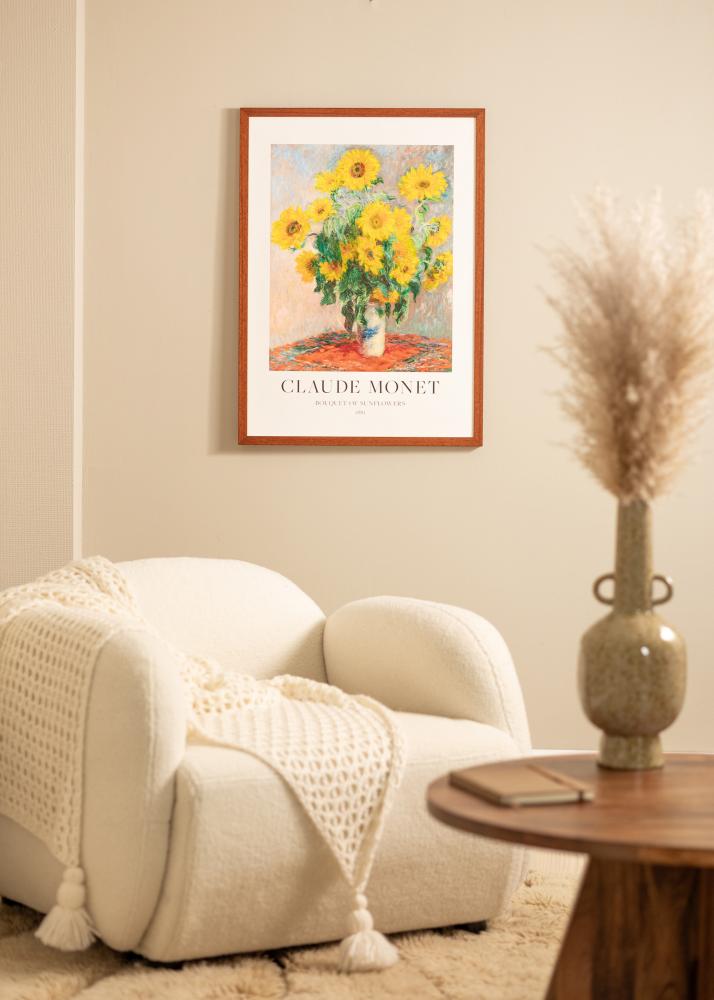 Cornice Hermes Ciliegia 42x59,4 cm - passe-partout Bianco 25x38 cm