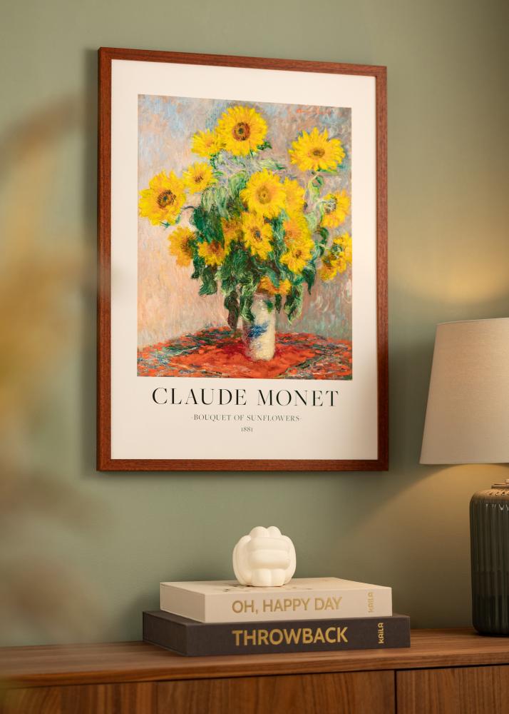 Cornice Hermes Ciliegia 42x59,4 cm - passe-partout Bianco 25x38 cm