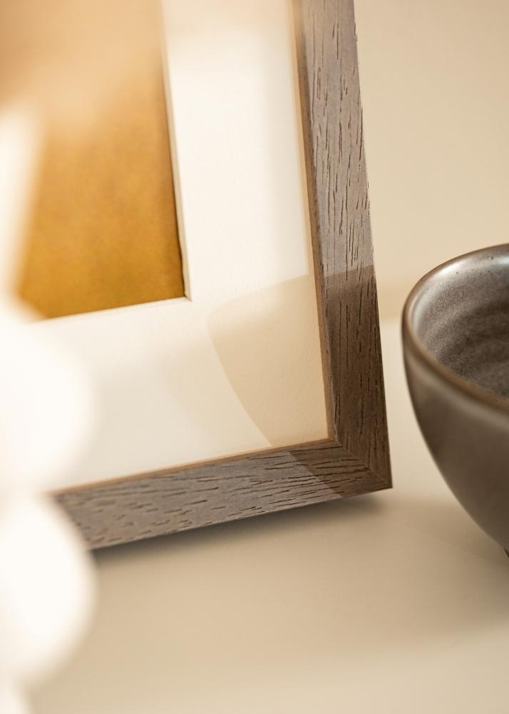 Cornice Hermes Grigio 60x60 cm - passe-partout Bianco 50x50 cm