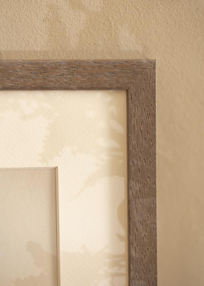 Cornice Hermes Grigio 60x60 cm - passe-partout Bianco 50x50 cm