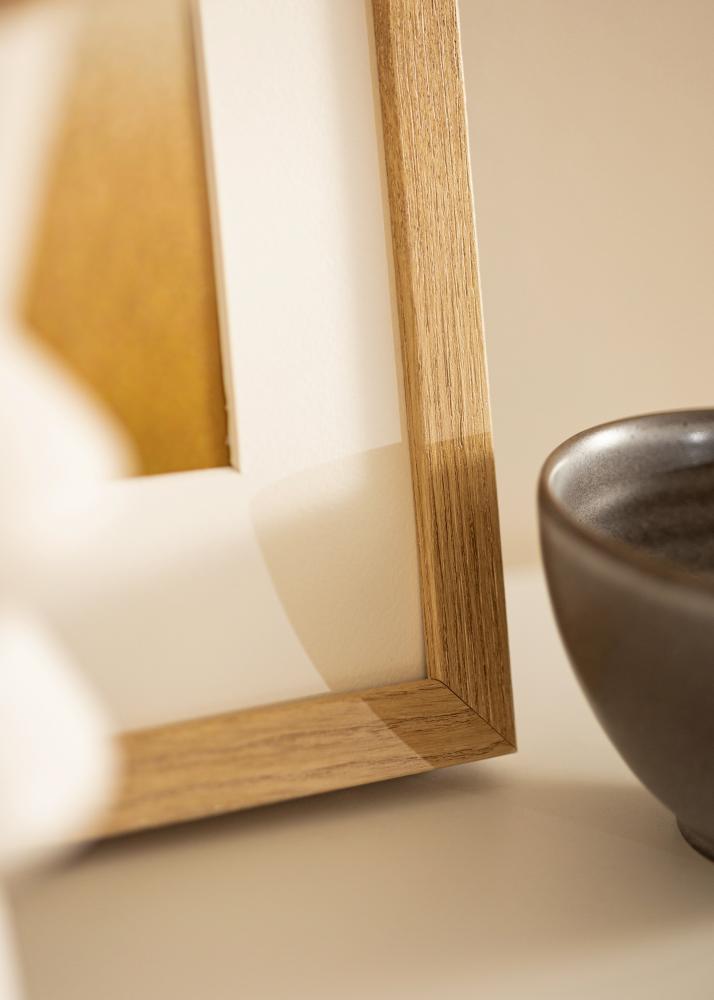 Cornice Hermes Naturale Quercia 30x40 cm - passe-partout Bianco 21x29,7 cm