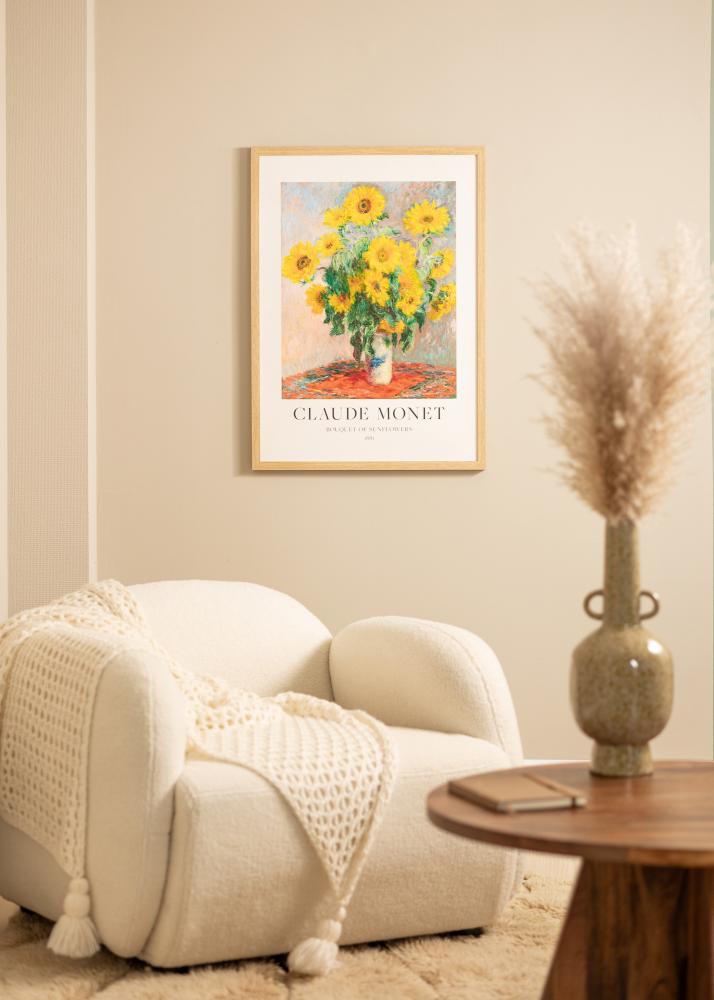 Cornice Hermes Naturale Quercia 30x40 cm - passe-partout Bianco 21x29,7 cm