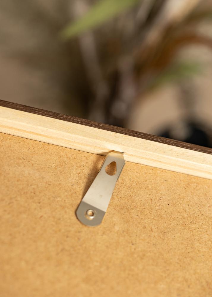 Cornice Hermes Noce 70x90 cm - passe-partout Bianco 55x70 cm