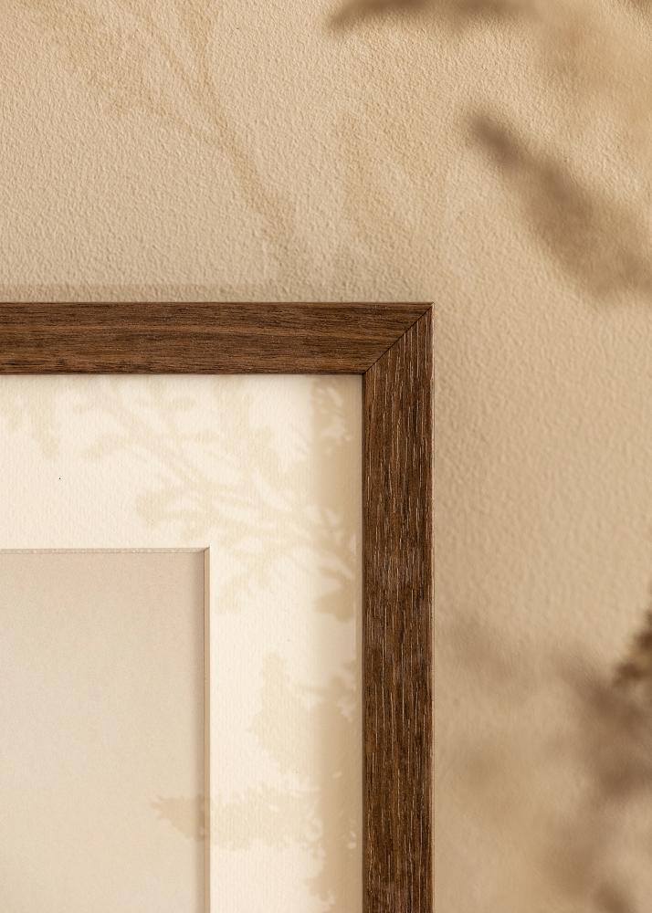 Cornice Hermes Noce 70x90 cm - passe-partout Bianco 55x70 cm