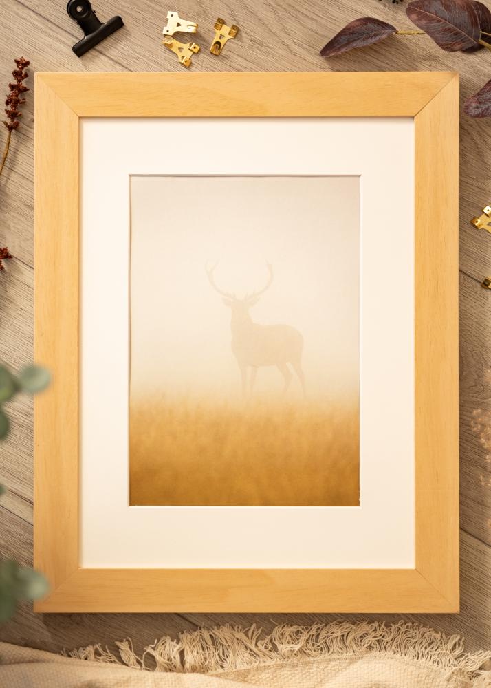 Cornice Juno Legno 40x50 cm - passe-partout Bianco 30x38 cm