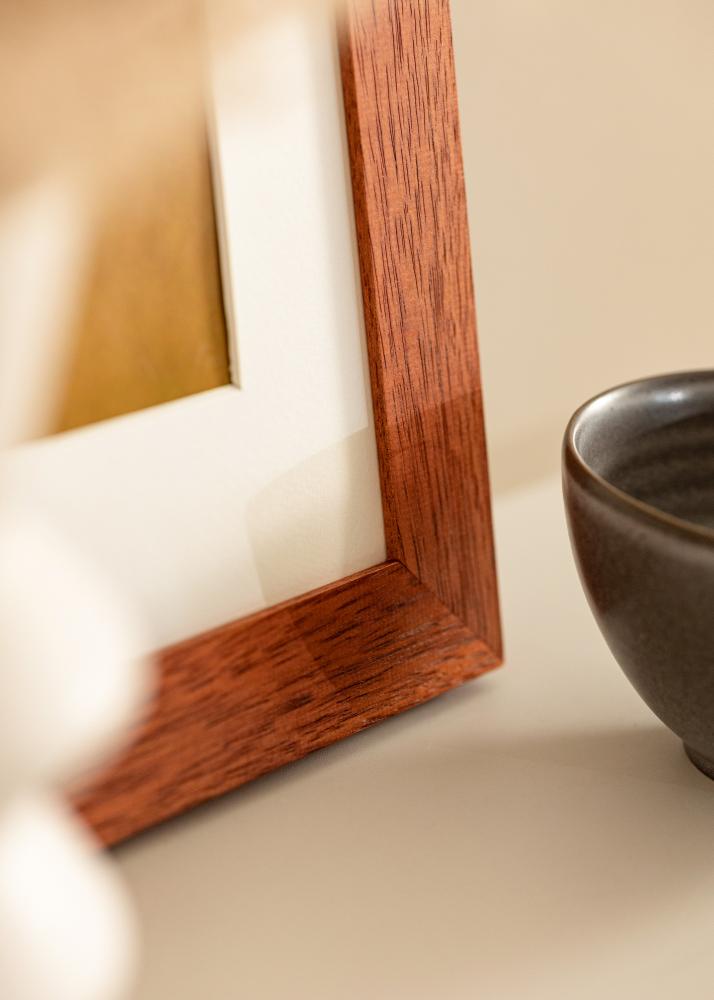 Cornice Juno Ciliegia 28x35 cm - passe-partout Bianco 20x25 cm