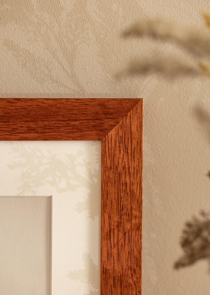 Cornice Juno Ciliegia 28x35 cm - passe-partout Bianco 20x25 cm