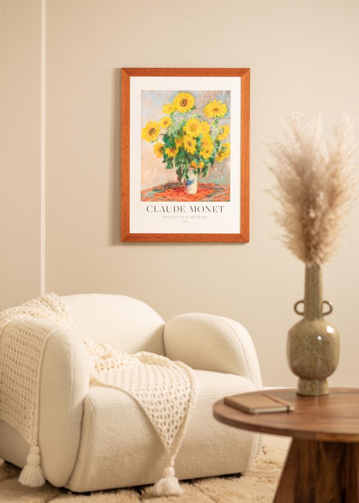 Cornice Juno Ciliegia 28x35 cm - passe-partout Bianco 20x25 cm