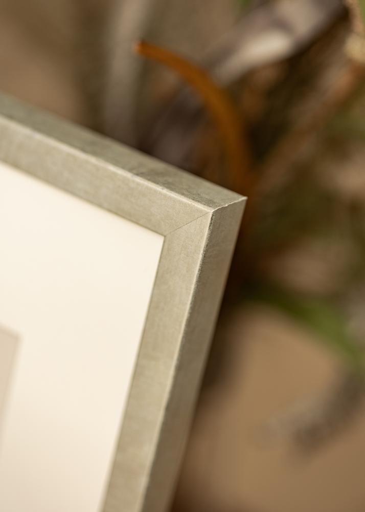 Cornice Ares Argento 50x50 cm - passe-partout Bianco 39x39 cm