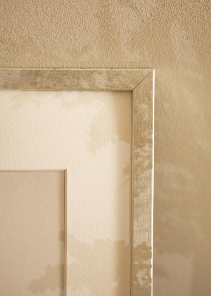 Cornice Ares Argento 50x50 cm - passe-partout Bianco 39x39 cm