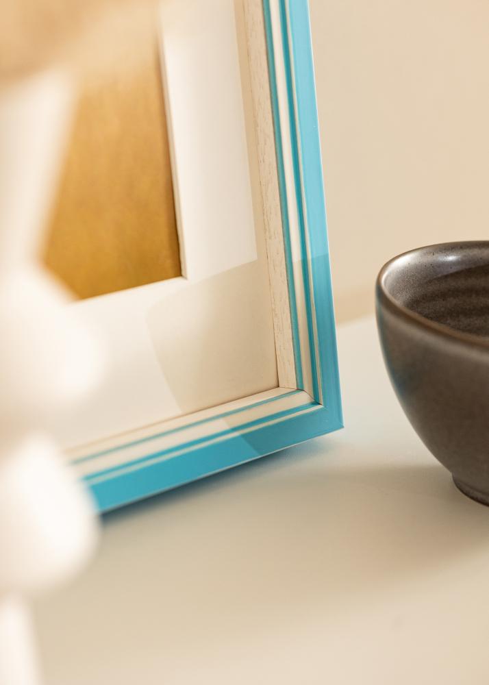 Cornice Diana azzurro 30x40 cm - passe-partout Bianco 8x12 inches