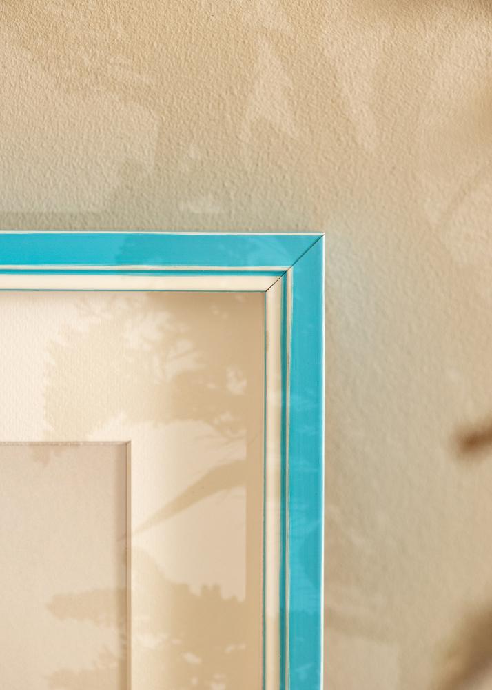 Cornice Diana azzurro 30x40 cm - passe-partout Bianco 8x12 inches