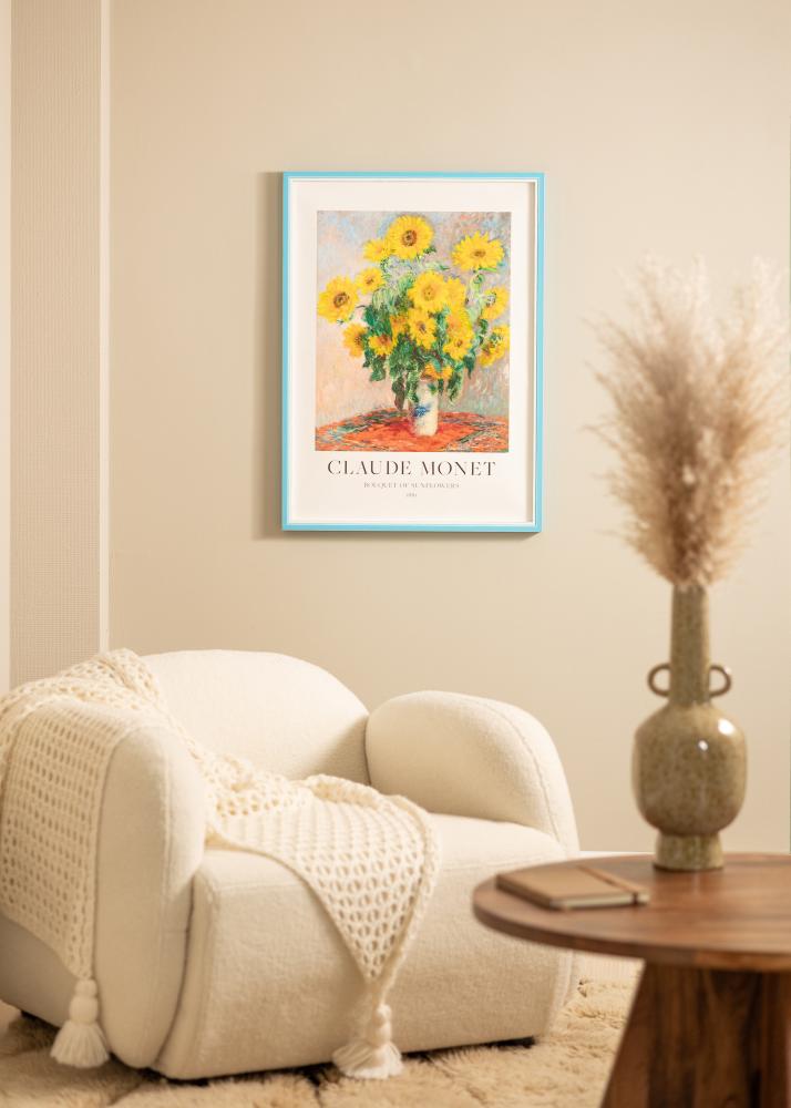 Cornice Diana azzurro 30x40 cm - passe-partout Bianco 8x12 inches