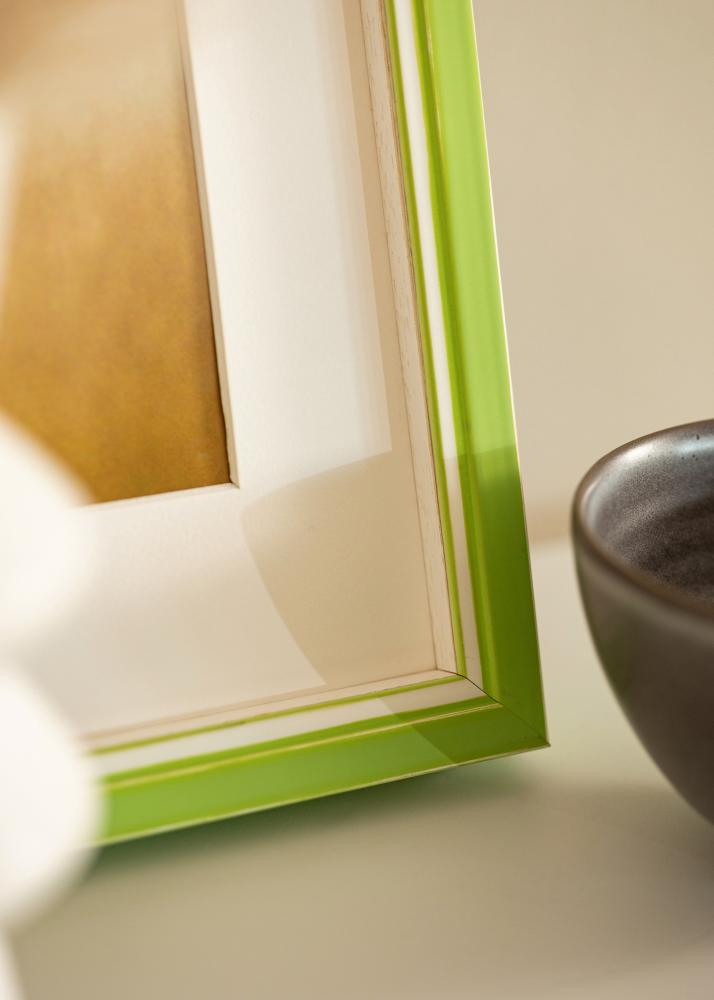 Cornice Diana Verde Chiaro 60x80 cm - passe-partout Bianco 20x27 inches