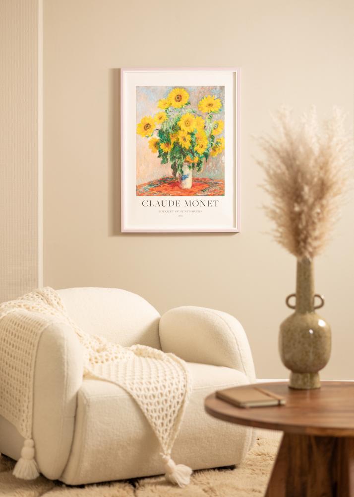 Cornice Diana rosa 20x30 cm - passe-partout Bianco 10x21 cm