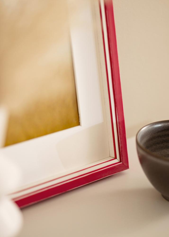 Cornice Diana Rosso 45x60 cm - passe-partout Bianco 35x50 cm