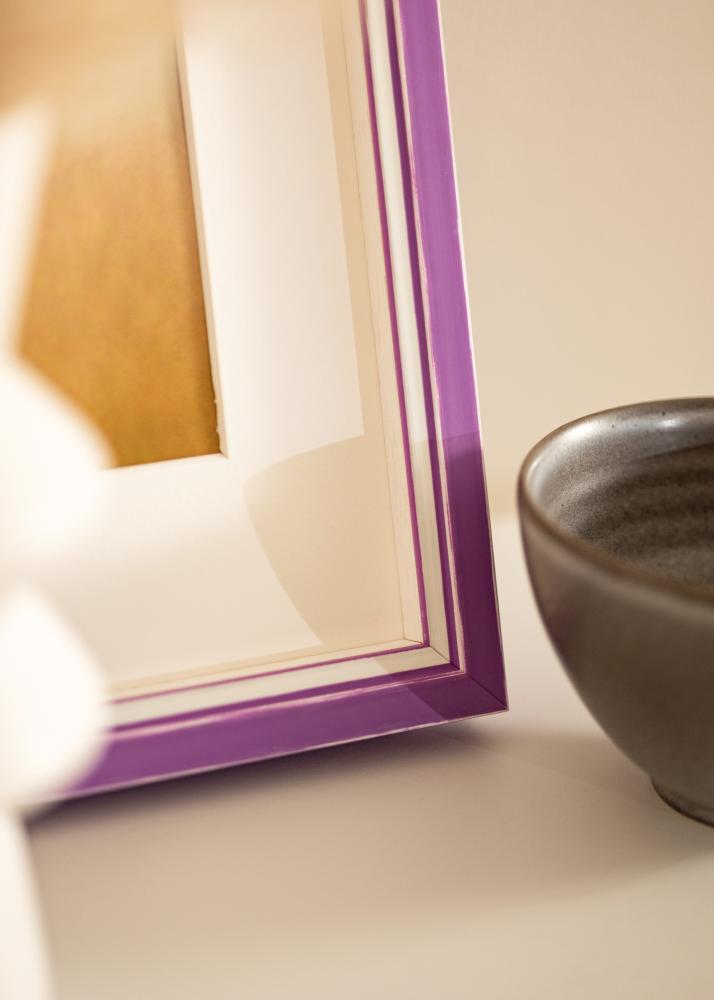 Cornice Diana viola 45x60 cm - passe-partout Bianco 13x18 inches